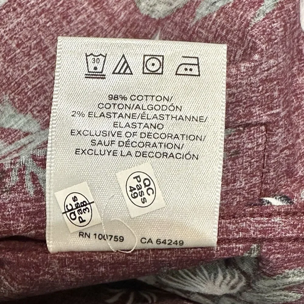 Scotch and Soda Shirt Mens Size Large Long Sleeve Button Up Wine Tapestry Print - Picture 13 of 13